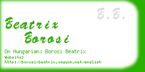 beatrix borosi business card